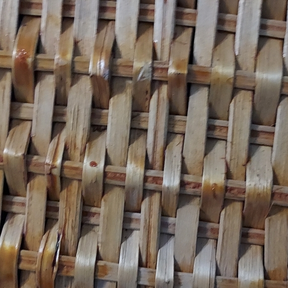 Handmade Wicker Platter,Great for bake goods.2 1/3Hx12 1/4Lx9.5inW. Brown,Tan - Picture 9 of 16